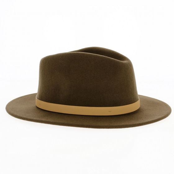 Chapeau Fedora Messer Feutre Laine Marron Desert Brixton