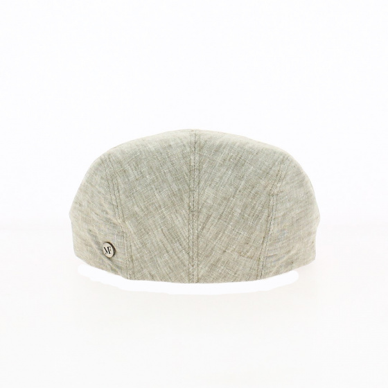 Casquette Plate Lin Beige - Traclet Casquette Plate Lin Beige - Traclet