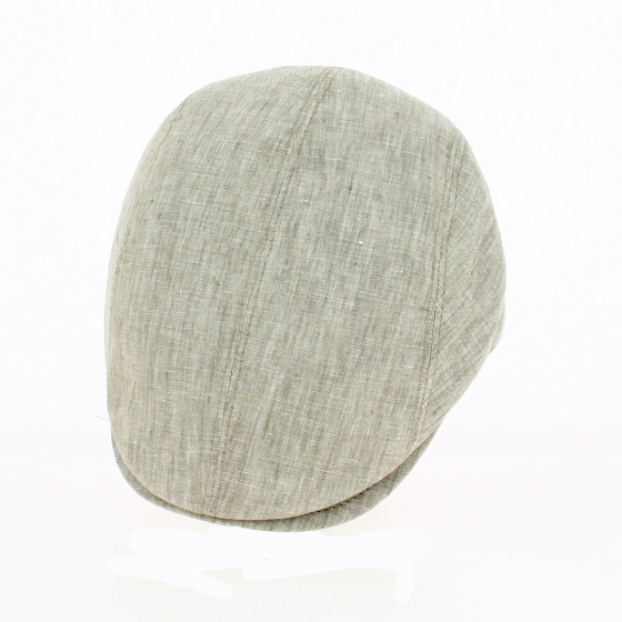 Casquette Plate Lin Beige - Traclet Casquette Plate Lin Beige - Traclet
