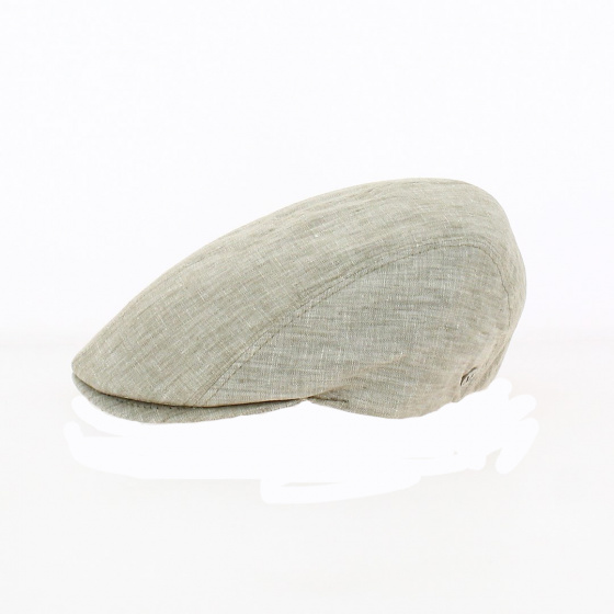Beige Linen Flat Cap - Traclet