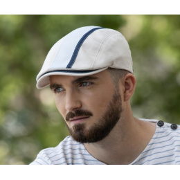 Doma Denim Jean Coton Beige Flat Cap - Traclet