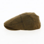 Brown Waxed Cotton Flat Cap - Traclet