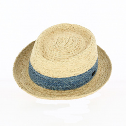 Natural Raffia PorkPie Lima Hat - Guerra 1855