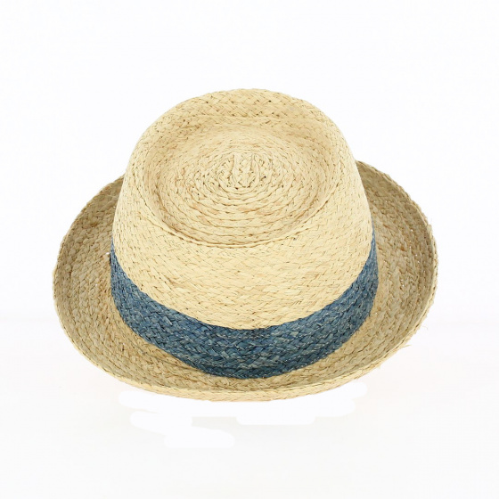 Natural Raffia PorkPie Lima Hat - Guerra 1855