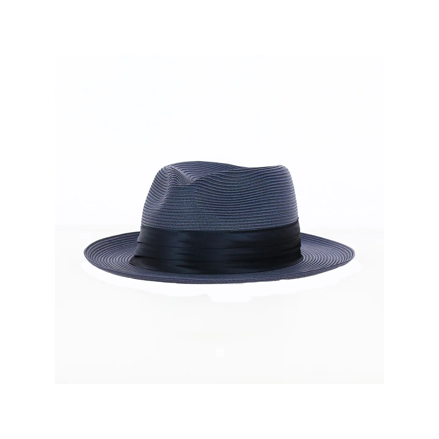 Blue Paper Straw Elegance Fedora Hat - Guerra 1855 ref 18045