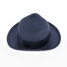 Blue Paper Straw Elegance Fedora Hat - Guerra 1855 ref 18045
