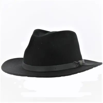 Black Wool Felt Fedora - Traclet Reference: 1655 | Traclet Hat Shop