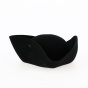 Large Black Wool Felt Tricorn Hat Unbordered - Traclet