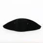 Large Black Wool Felt Tricorn Hat Unbordered - Traclet