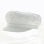 White Liberty Newsboy Cap - Traclet