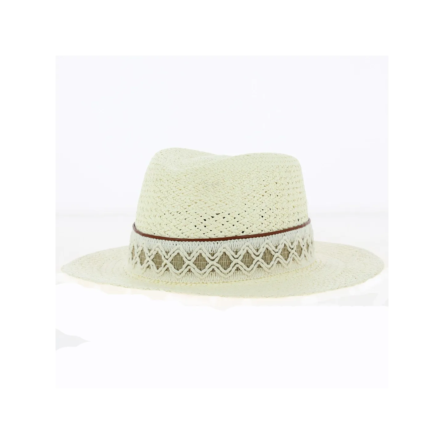 Natural Straw Fedora Hat - Fléchet Reference: 11994 | Traclet Hat Shop