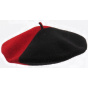 Red & Black Duo Wool Beret - The French Beret