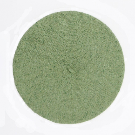 Almond Green Summer Beret Cotton Silk & Linen - Le Béret Français