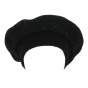 Parisienne Heritage Beret by Laulhere - Black Silver Lurex