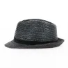 Natural Straw Pachuca Trilby Hat Black - Traclet Reference: 5374 | Traclet Hatters