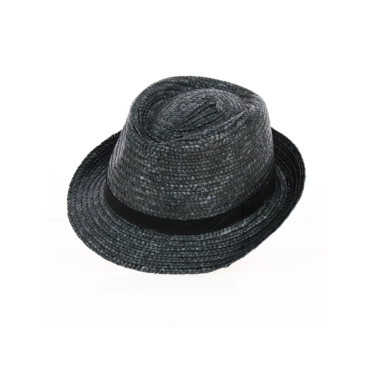 Natural Straw Pachuca Trilby Hat Black - Traclet Reference: 5374 | Traclet Hatters
