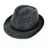 Natural Straw Pachuca Trilby Hat Black - Traclet Reference: 5374 | Traclet Hatters