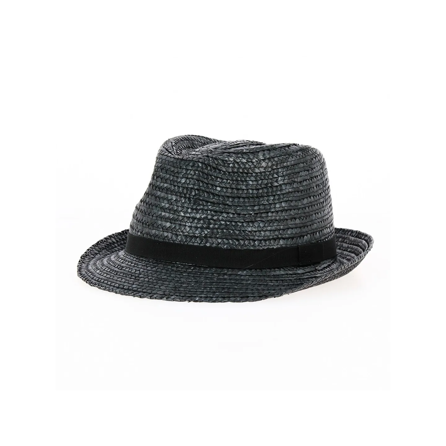 Natural Straw Pachuca Trilby Hat Black - Traclet Reference: 5374 | Traclet Hatters