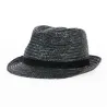 Natural Straw Pachuca Trilby Hat Black - Traclet Reference: 5374 | Traclet Hatters