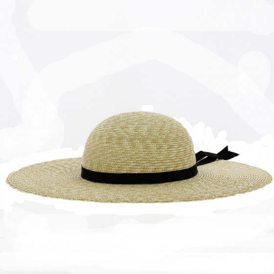Natural Straw Daisie Wide Brim Hat - Traclet