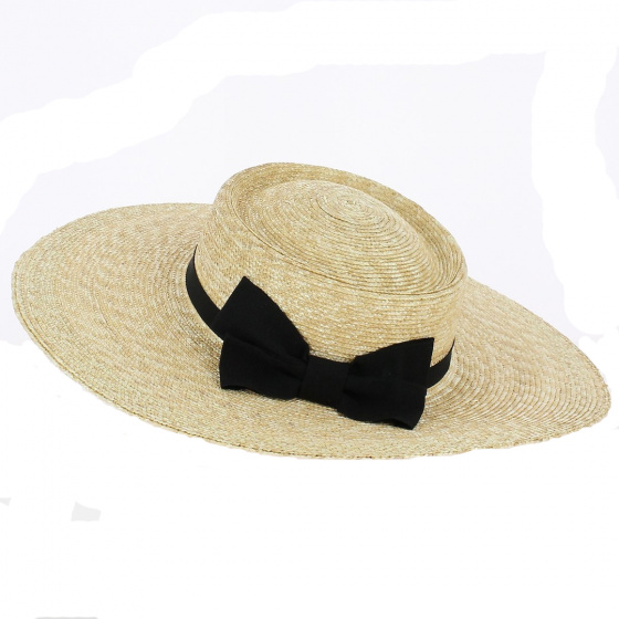 Natural Straw Pauline Wide-Brimmed Hat - Traclet