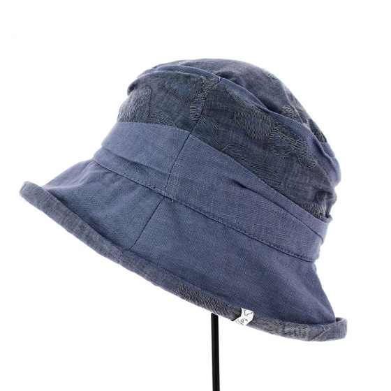 Cornflower Garden Bucket Hat with Floral Patterns - Traclet