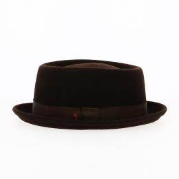 Porkpie Hat MY WAY Brown Felt - TRACLET