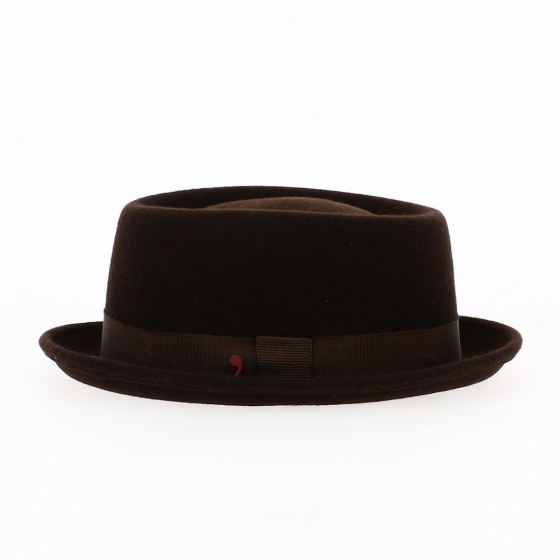 Porkpie Hat MY WAY Brown Felt - TRACLET