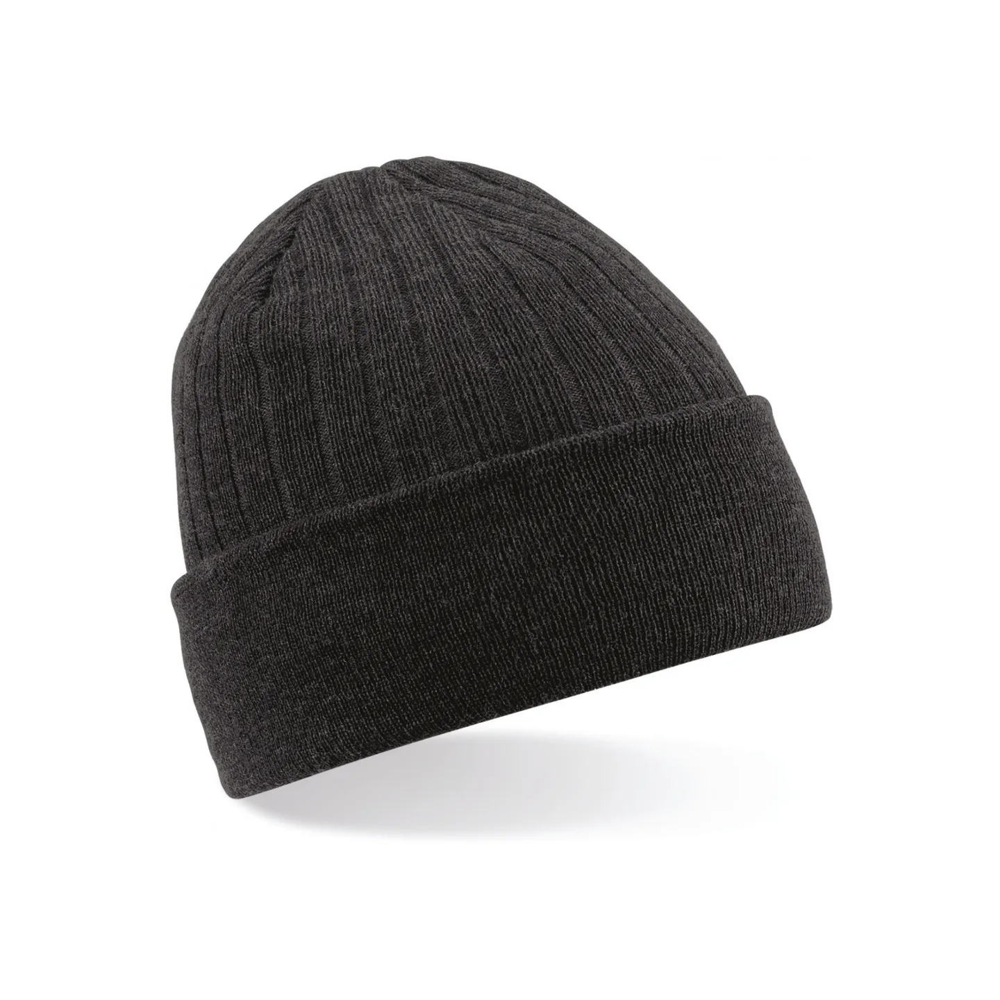 Black Ribbed Beanie - Beechfield Reference: 11214 | Chapellerie Traclet