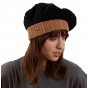 Laulhère Parisienne Lys Wool Beret - Black