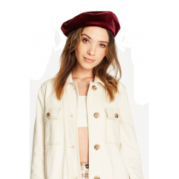 Audrey Beret Wine Red - BRIXTON