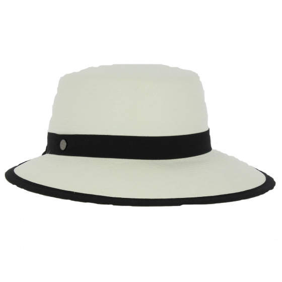 Casquette Panama UPF 50+ Blanchi Ruban Noir - City Sport