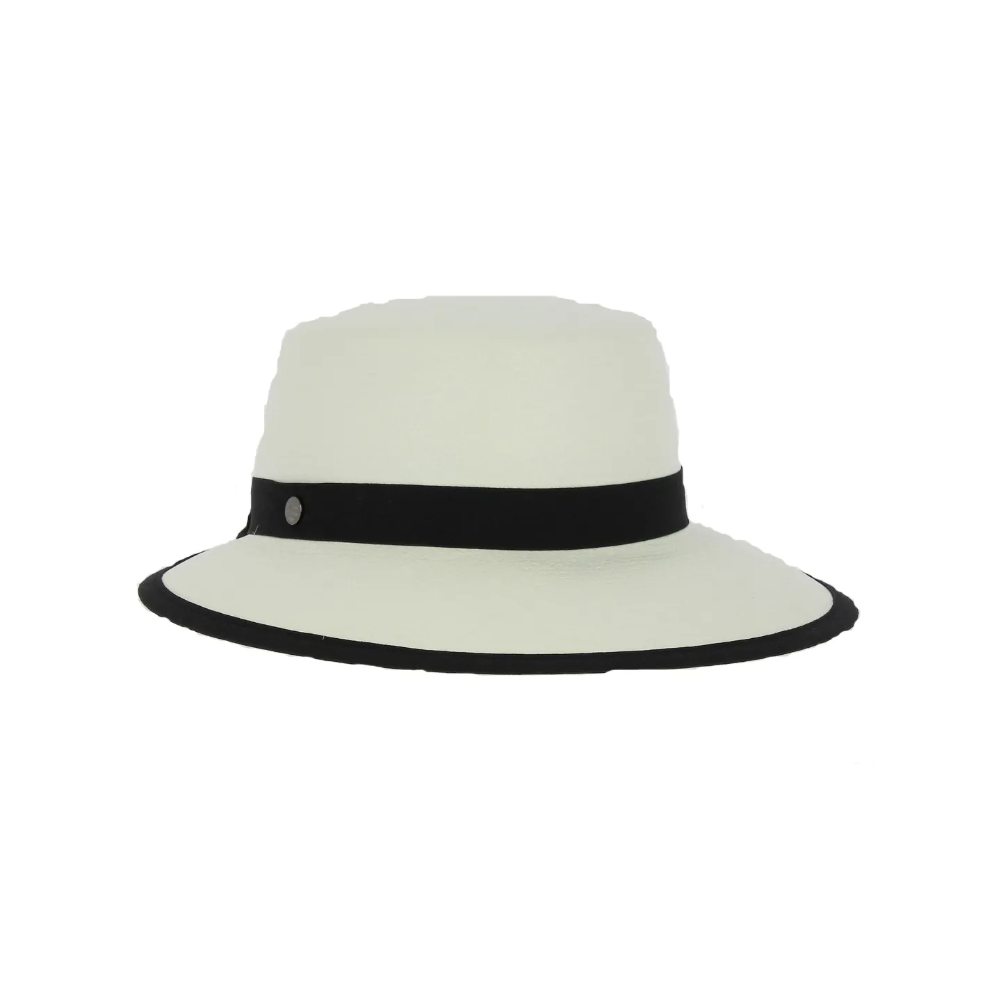 Panama Cap Bleached with Black Ribbon - City Sport Reference: 1766 | Traclet Hat Shop