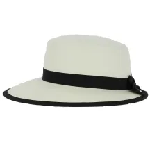 Casquette Panama Blanchi Ruban Noir - City Sport Reference : 1766 | Chapellerie Traclet