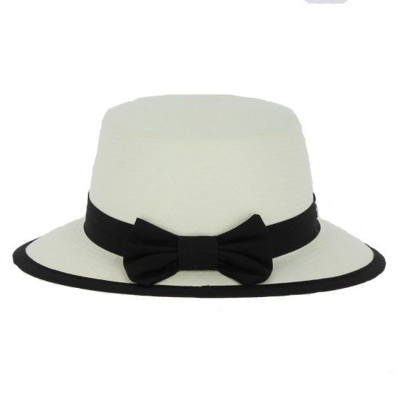Casquette Panama UPF 50+ Blanchi Ruban Noir - City Sport