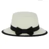 Panama Cap Bleached with Black Ribbon - City Sport Reference: 1766 | Traclet Hat Shop