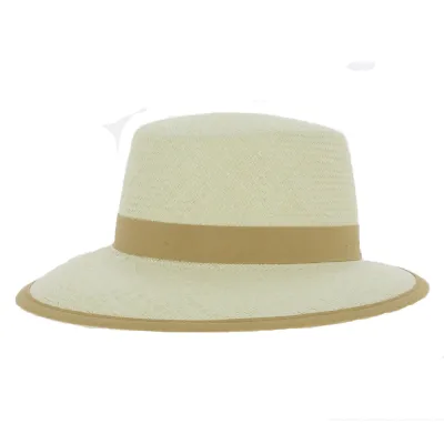 Casquette Paille de Panama Guiditta Ruban Marron Reference : 2657 | Chapellerie Traclet