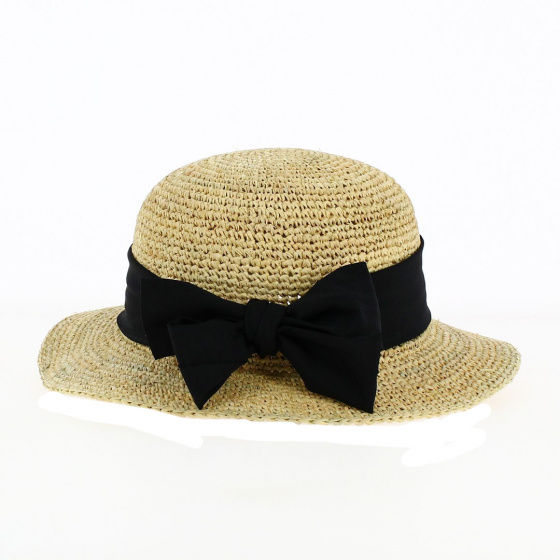 Natural Raffia Sun Hat with Bow - Traclet