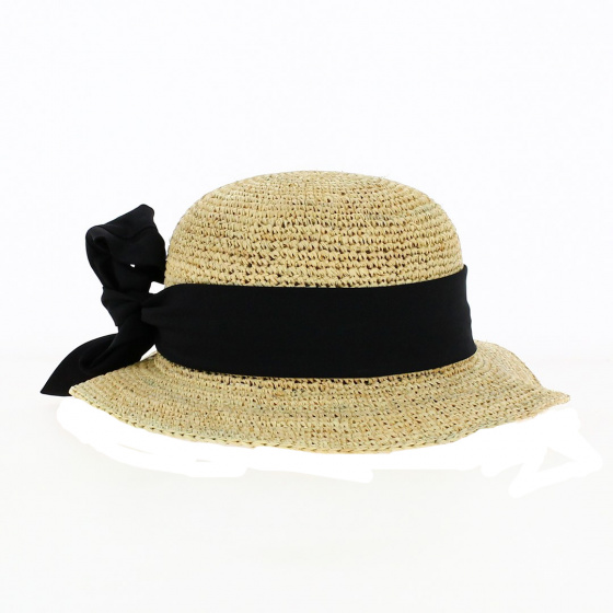Natural Raffia Sun Hat with Bow - Traclet
