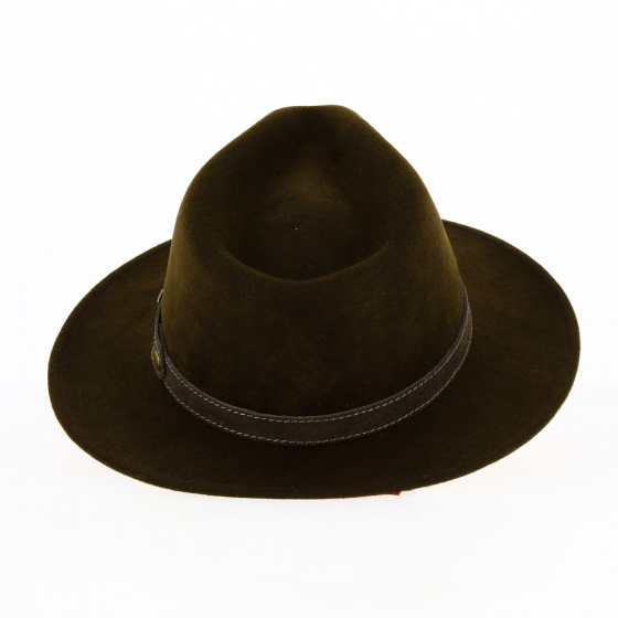 Brown Wool Felt Fedora Hat Barico - Traclet
