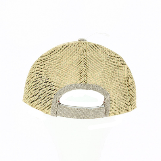 Straw Baseball Cap with Cotton Visor - Traclet
