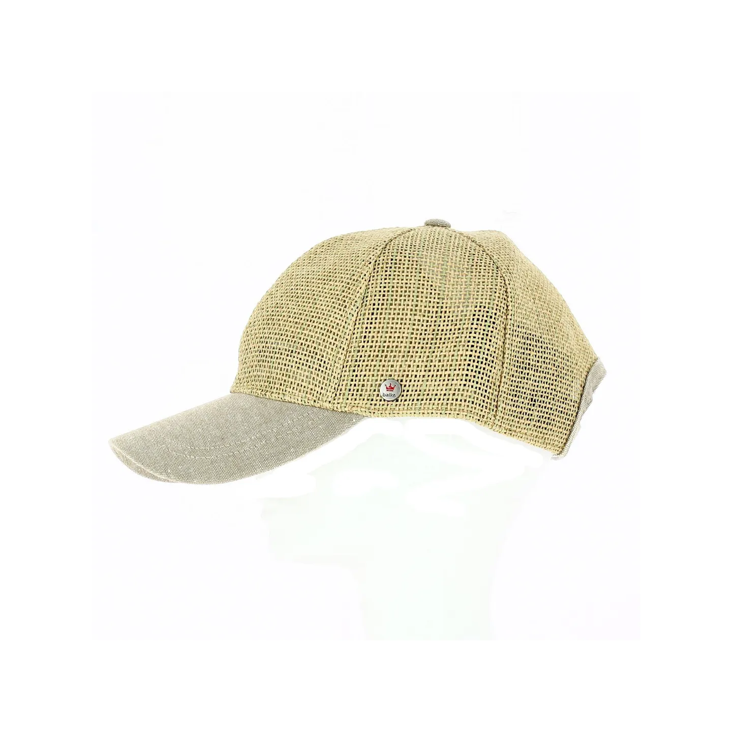 Baseball straw cap with cotton peak - Traclet
