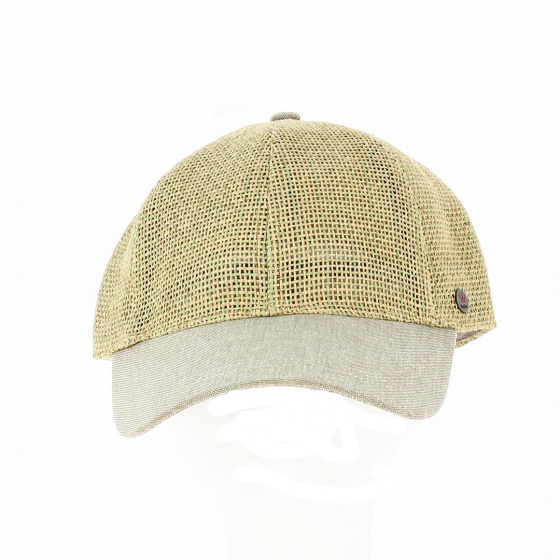 Straw Baseball Cap with Cotton Visor - Traclet