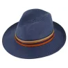 Chapeau Fédora Caprera Paille Papier Marine - Traclet