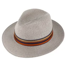 Chapeau Fédora Caprera Paille Papier Gris - Traclet