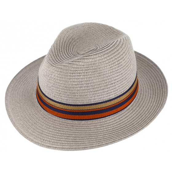 Fédora Caprera Straw Hat Grey Paper - Traclet