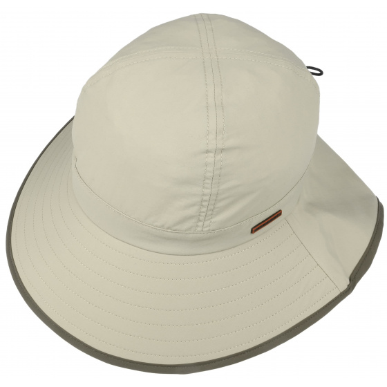 Beige Outdoor Bucket Hat with Neck Flap - Stetson