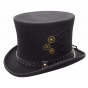 Steampunk Top Hat Felt with Gear & Laces