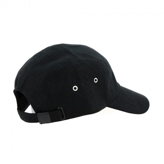 5-Panel Tristel Cotton Cap in Black - Traclet
