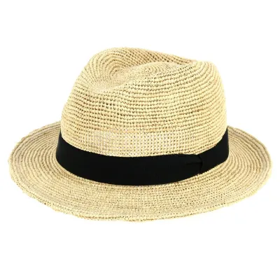 Chapeau trilby raphia - Dusty